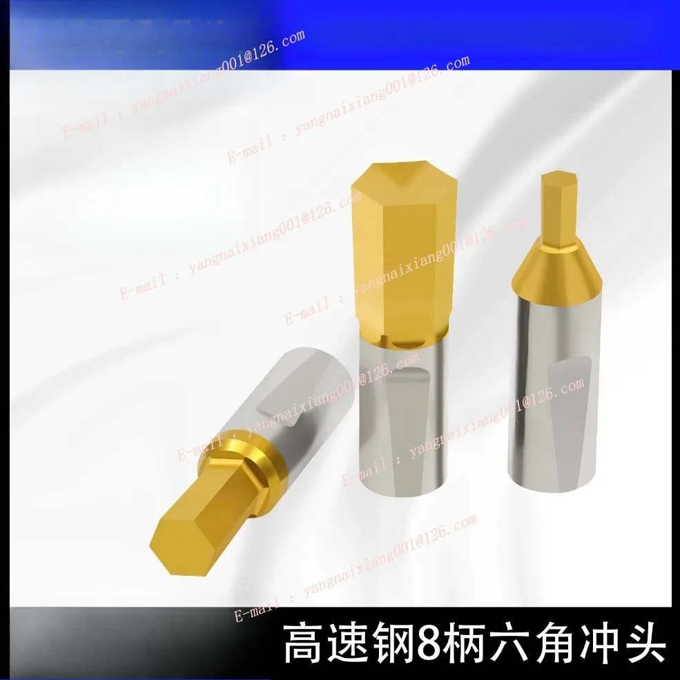 Swiss Type CNC Lathe Rotary Punching Hexagon Punch 8mm Shank HSS