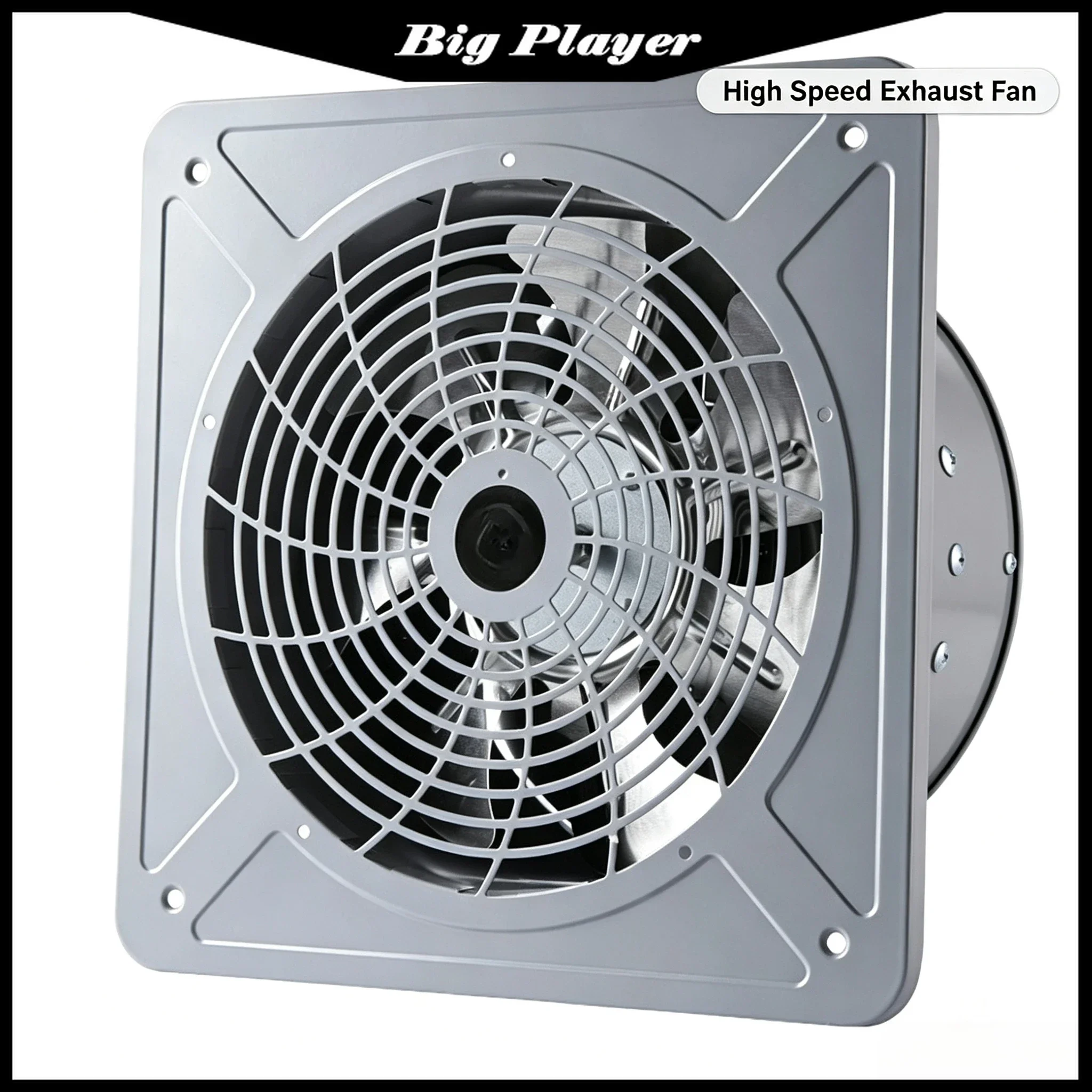 Full Metal High Power Wall-Mount Exhaust Fan Kitchen Ventilation Extractor Fan for Household Cooking Oil Fume Extraction