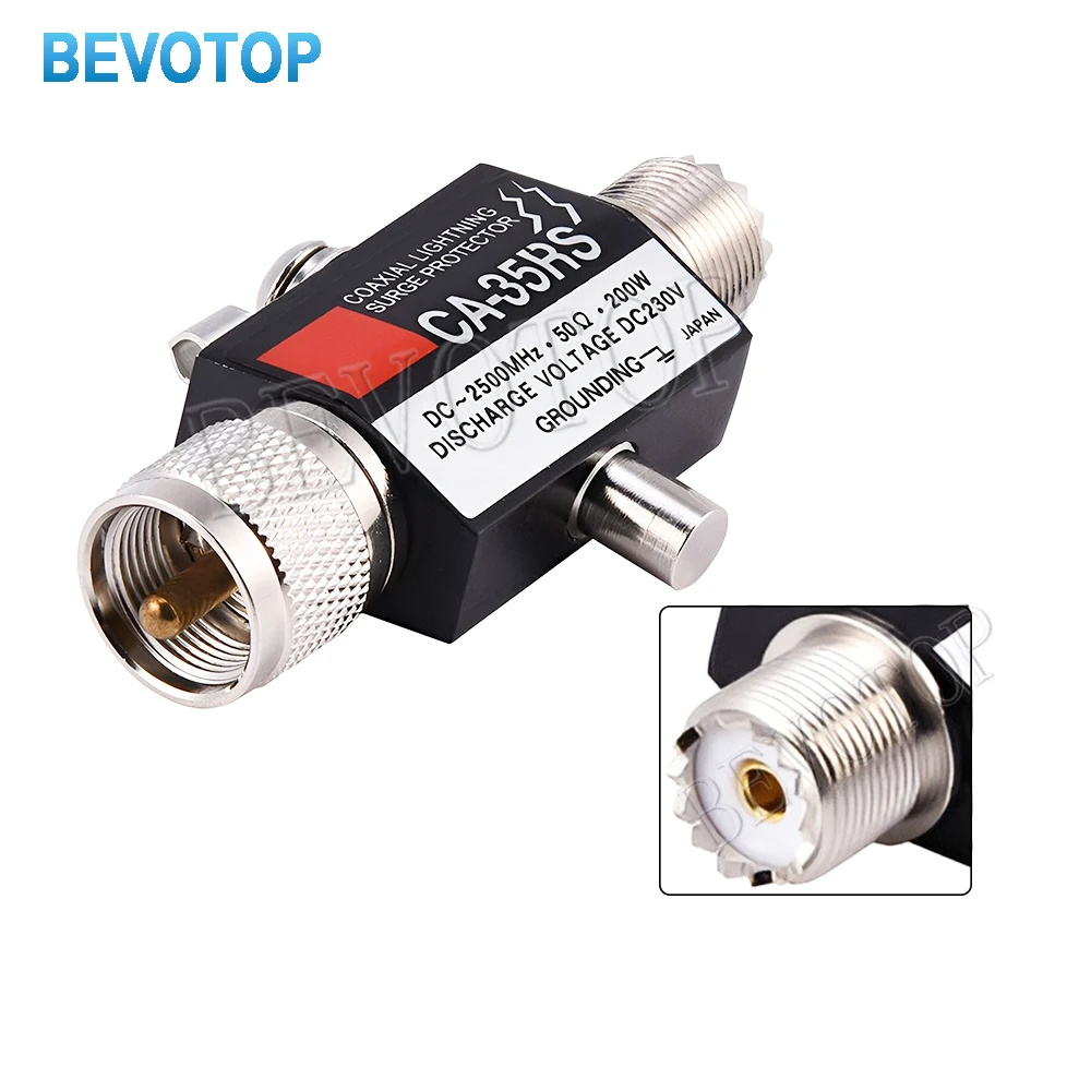 BEVOTOP CA-23RP/CA-35RS Coaxial Surge Arrester PL259 SO239 UHF/N Radio Repeater Anti-Lightning Protection 50 Ohm
