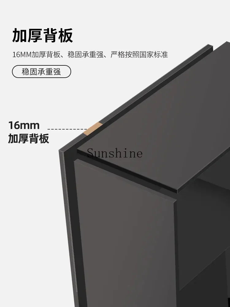 simple wine cabinet light luxury glass door living room integrated display, multi-functional household combination storage