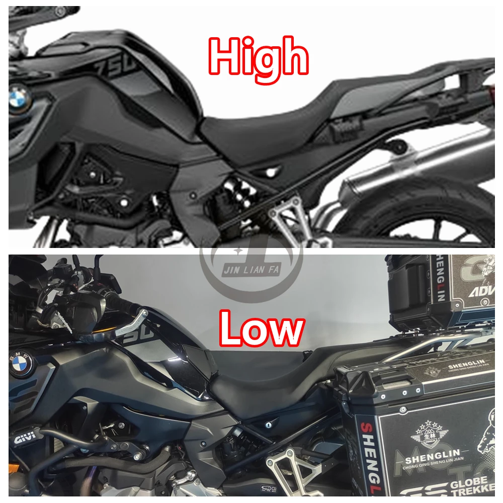 Motorcycle High Or Low Driver Seat Pillion Cushion Fit For BMW F850GS ADV F750GS F850 GS GS750 Passenger Saddle Lower Seat Cover