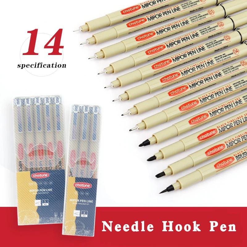 Manga Markers Needle Pen Art Hand-painted Hook Line Pen Sketch Pens Stationery Set Art Supplies School Supplies Art
