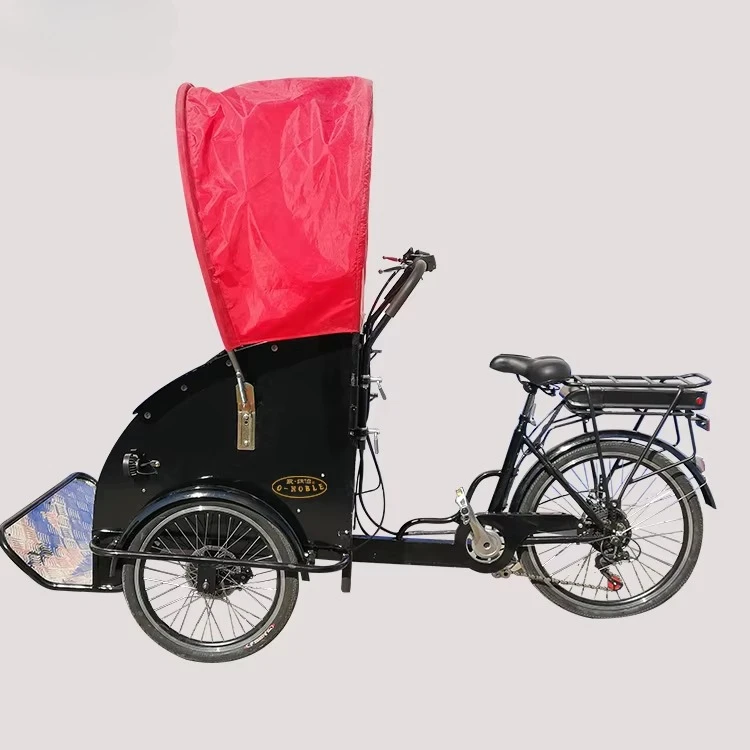 Electric human-powered three-wheeled parent-child bicycle for children to carry items on bicycles