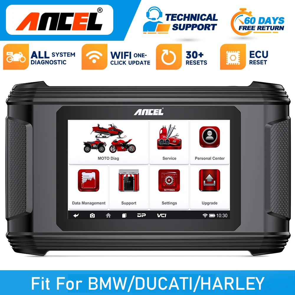 Сканер мотоциклов ANCEL MT510 2025 для BWM/DUCATI/HARLEY ECU