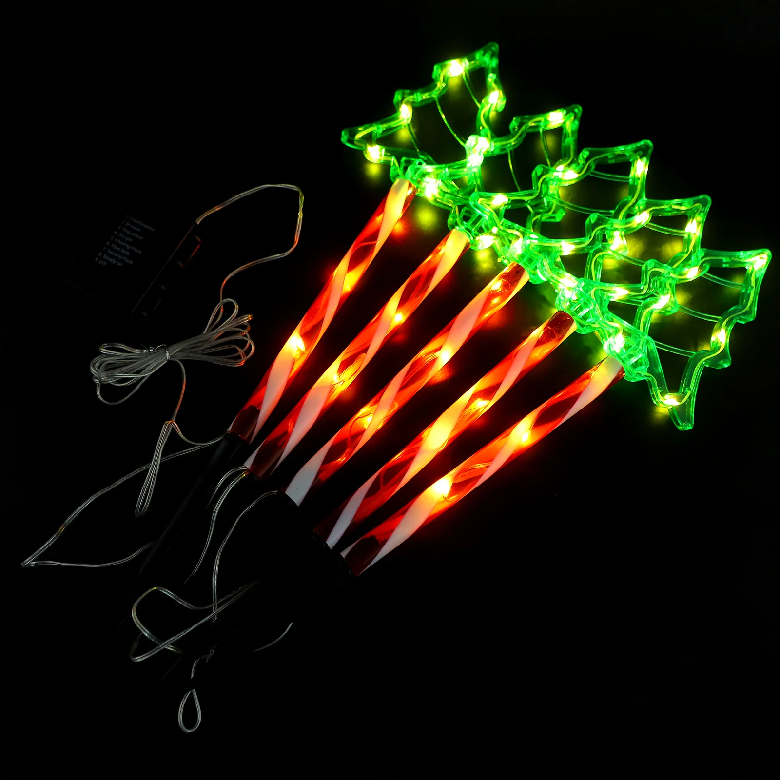 

1Set Christmas Lawn Stakes Lights LED Outdoor Garden Pathway Lamp Decor for Light Up Holiday Season Christmas Decoration Set