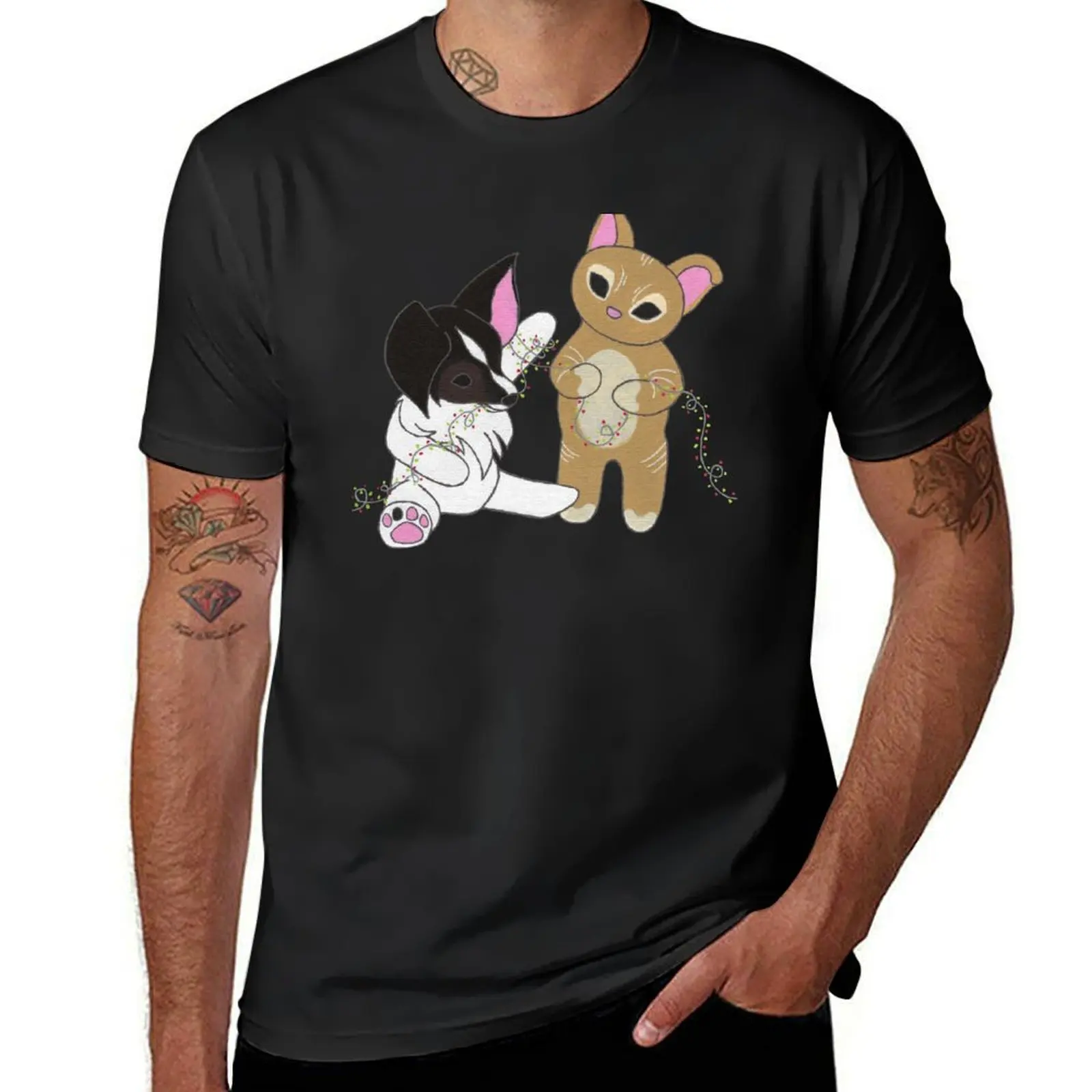 Fuzzy Friends and Little Lights T-Shirt boys whites customs design your own Men's clothing