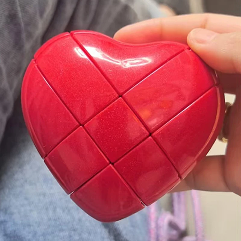 YJ Hartvormige Speed Cubes 3X3X3 Brain Teaser Educatief Puzzel Speelgoed Voor Kinderen Kinderen Geschenken Kubus Magique soiк рука