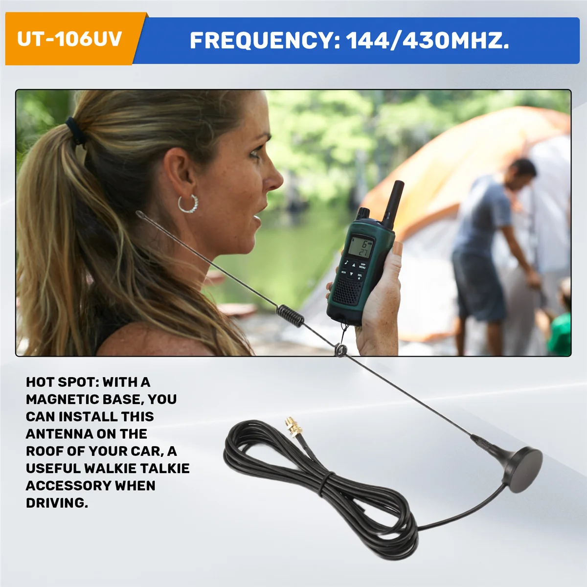 BVBV UT-106UV walkie talkie antenna DIAMOND SMA-F UT106 for HAM Radio BAOFENG UV-5R BF-888S UV-82 UV-5RE long antenna