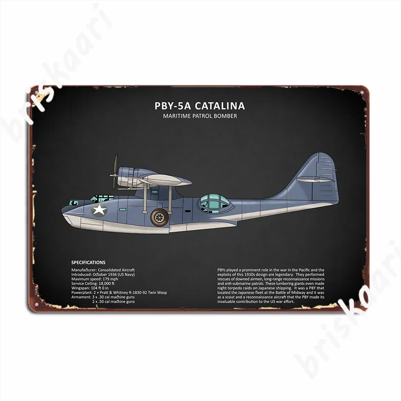 The Pby Catalina Metal Sign Garage Club Garage Decoration Cinema Garage Decoration Tin Sign Poster