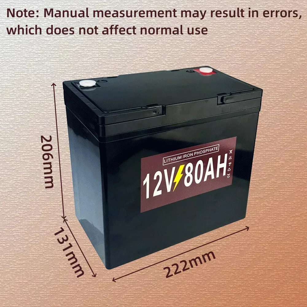 เซลล์ลิเธียมเหล็กฟอสเฟตในตัวแบตเตอรี่ LiFePO4 80AH 12V สำหรับรถกอล์ฟกลางแจ้งตั้งแคมป์เก็บพลังงานแสงอาทิตย์