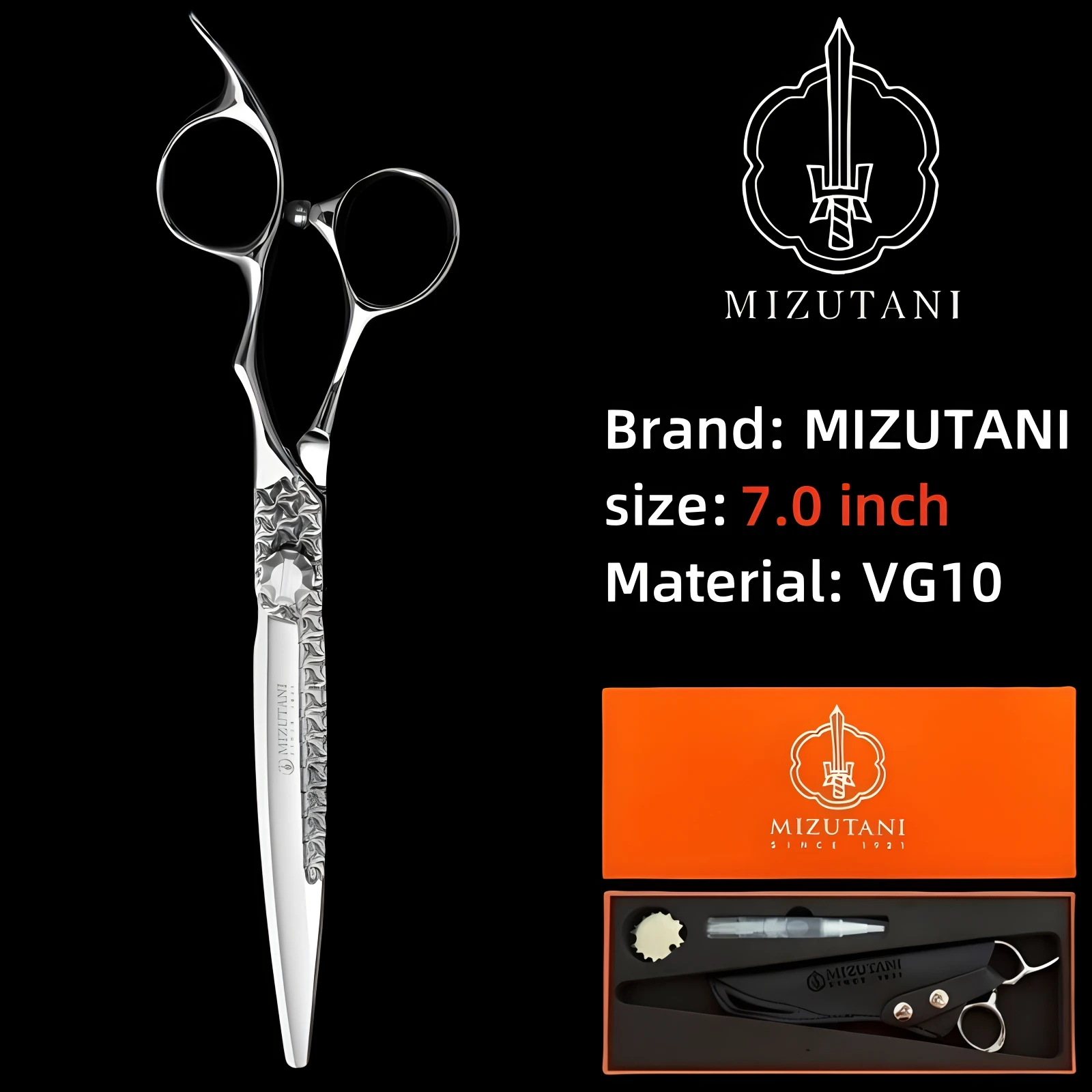 

MIZUTANI barber scissors Professional hairdressing scissors 6.8/7.0 inch VG10 material Barber shop hairstylist special scissors