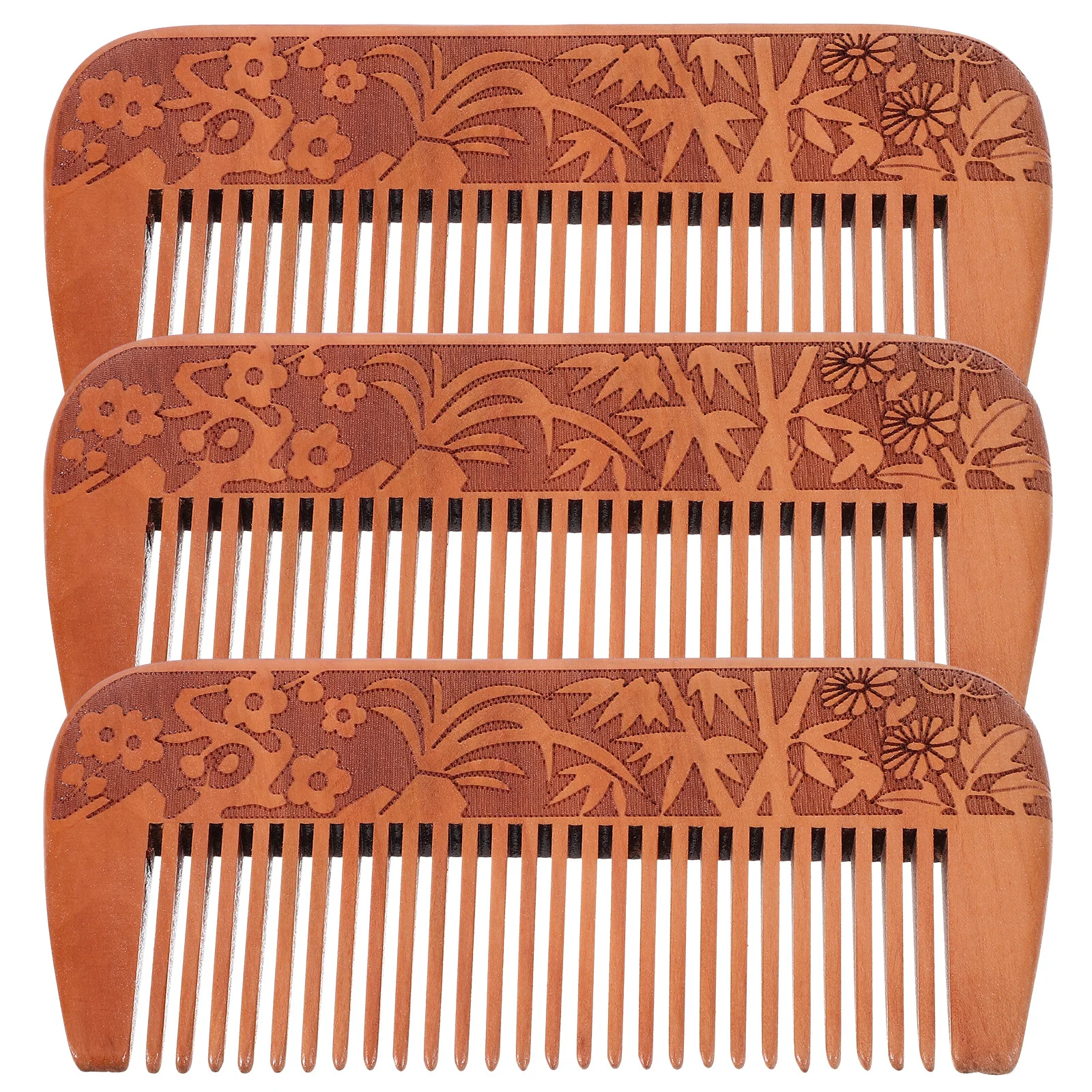 

3Pcs Anti Static Wooden Comb Natural Wood Hair Detangler Comb for Women Men Scalp Massage Smooth Frizz Free Styling