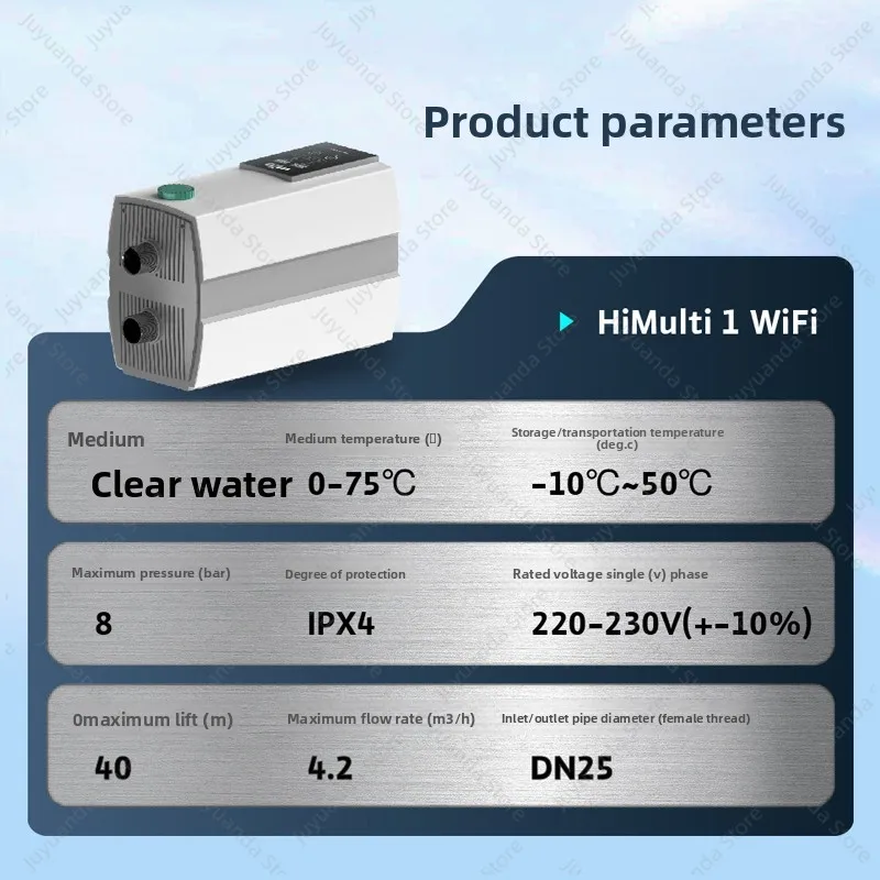 Tap Water Variable Frequency Booster Pump Household Whole House Light Sound Constant Pressure Automatic Booster Hot Water Pump