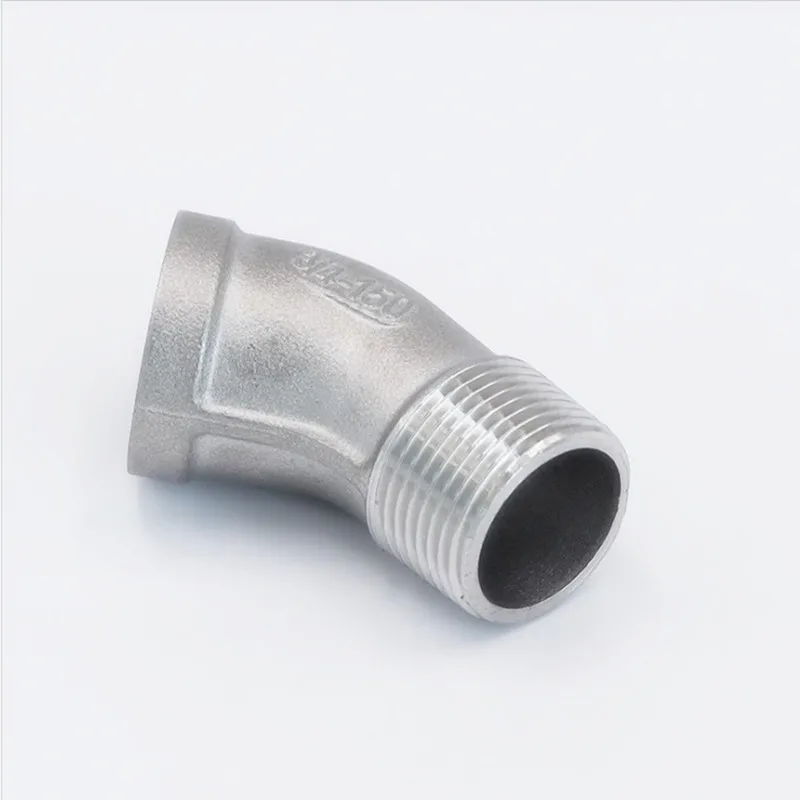 1/4 3/8 1/2 3/4 1 1-1/4 1-1/2 2 BSP Female To Male 45 Degree Elbow Connector Coupler 304 Stainless Pipe Fitting