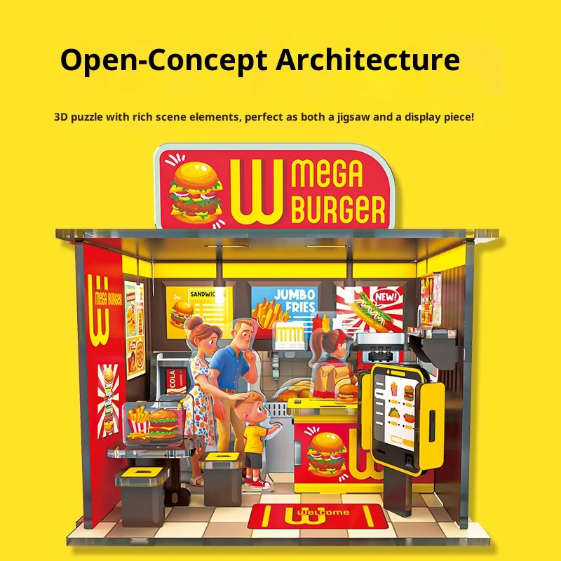 Acrylic miniature scene model kits, home decorations, assembly models, unique and creative birthday and Christmas toys gifts