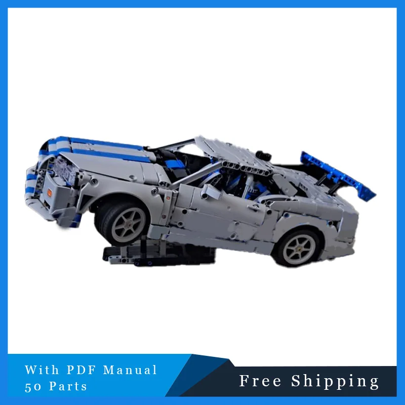 

50 PCS City Gray Racing Block Creative Model MOC Building Block Bricks Educational DIY Toy Christmas Birthday Gift For Kid Adult