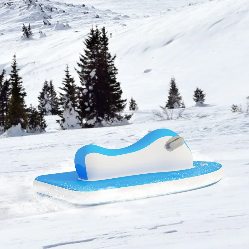 Winter sports heavy duty inflatable motor sledge snow tube with sturdy handle