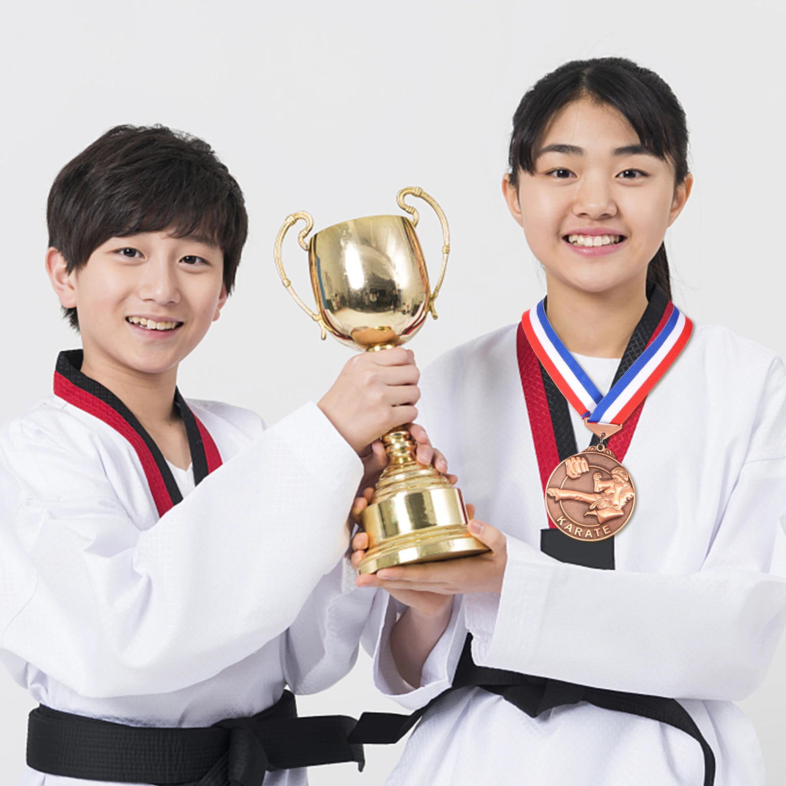 

Karate Medal for Awards Company Competition with Ribbon Martial Medals Participation Portable