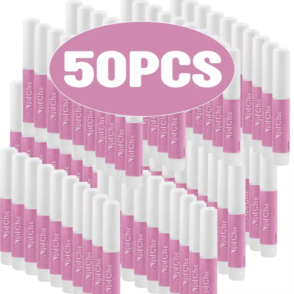 50/10 pezzi di colla per unghie per unghie acriliche colla per punte professionali per unghie finte colla per unghie rotte super adesiva