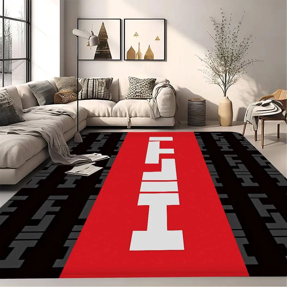 Fashion logo H-Hilti Hallway Carpet Non-Slip Laundry Room Mat Laundry Decor Balcony Child Living Room Bedside Area Rugs