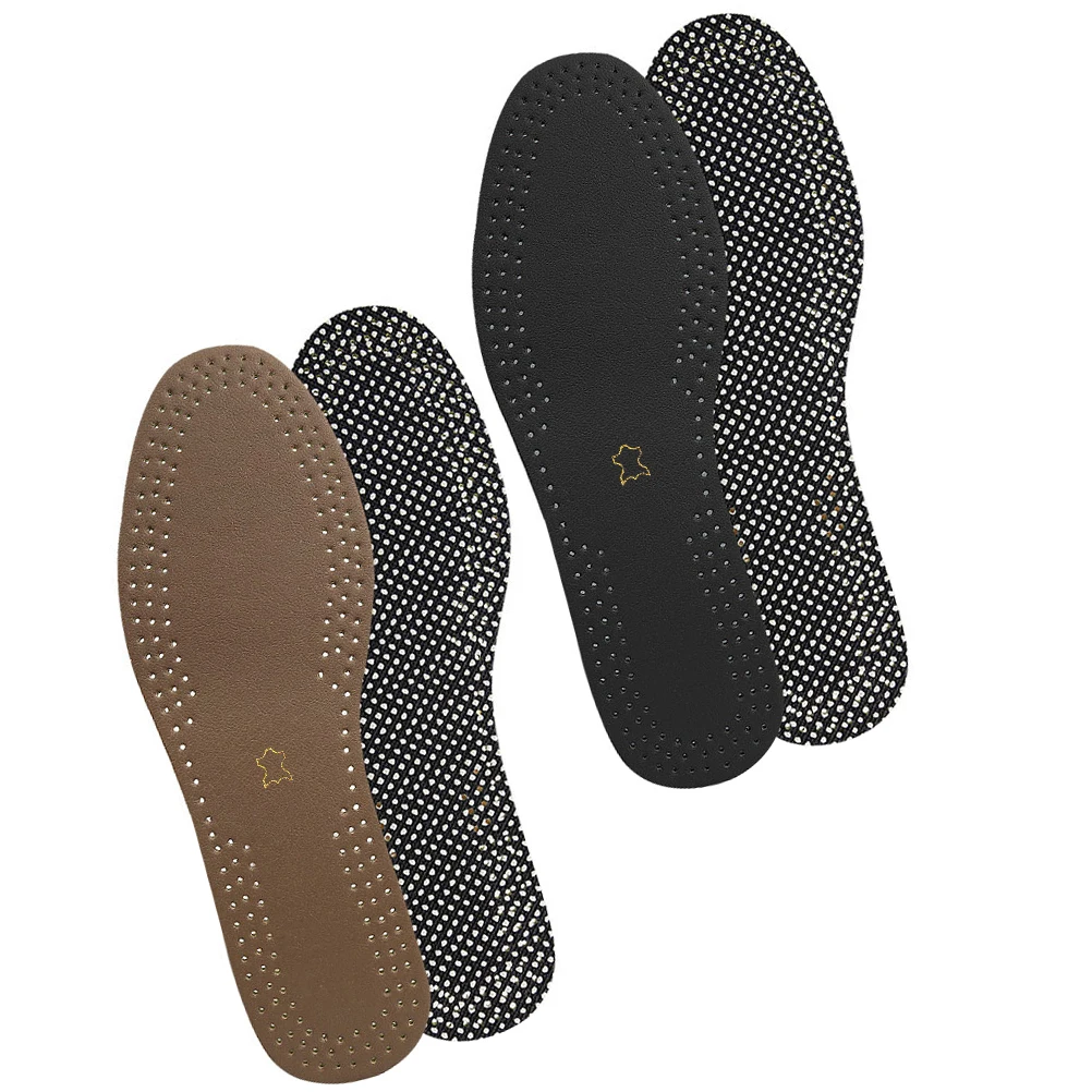 

2 Pairs Non-slip Insoles Durable Men Breathable Absorb Sweat Comfort Shockproof Skidproof Soft Superior Insole Daily Feet Care