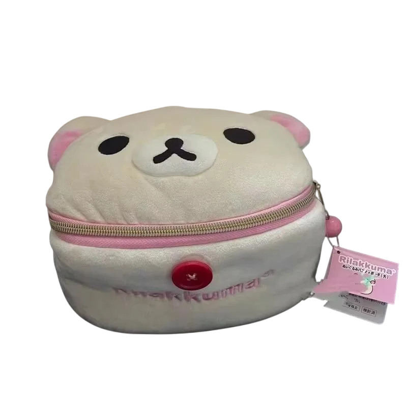

Rilakkuma Bear Girl Makeup Bag Cute Cartoon Elliptical Stereoscopic Portable Storage Case for Toys & Hobbies