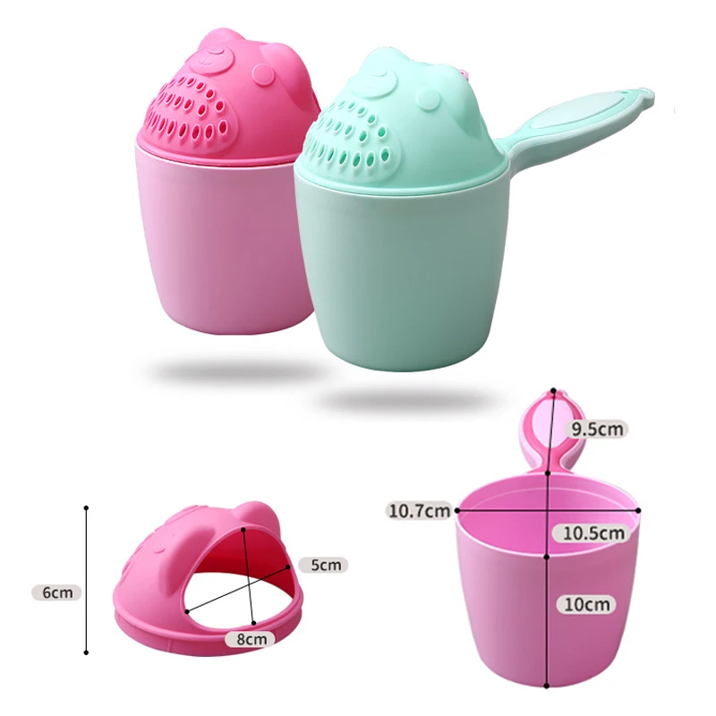 1Pcs Cartoon Baby Shampoo Cup Baby Shower Gift Toddle Bath Toy Kids Shower Water Spoon Washing Hair Cup Baby Stuff