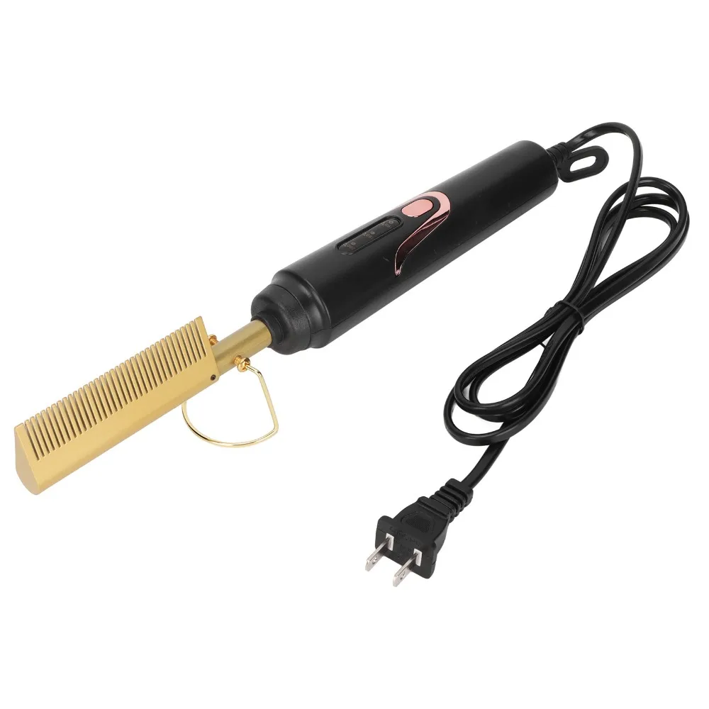 Quick Heating Electric Hair Straightening Comb 360 Rotating Cord Shiny Silky Hair Straightener Brush Electric Portable