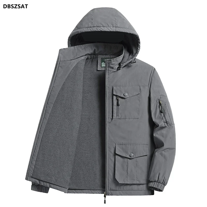 8XL Fashion Men's Casual Windbreaker Hooded Jacket Man Waterproof Outdoor Soft Shell Winter Coat Clothing Ultra Light Jackets