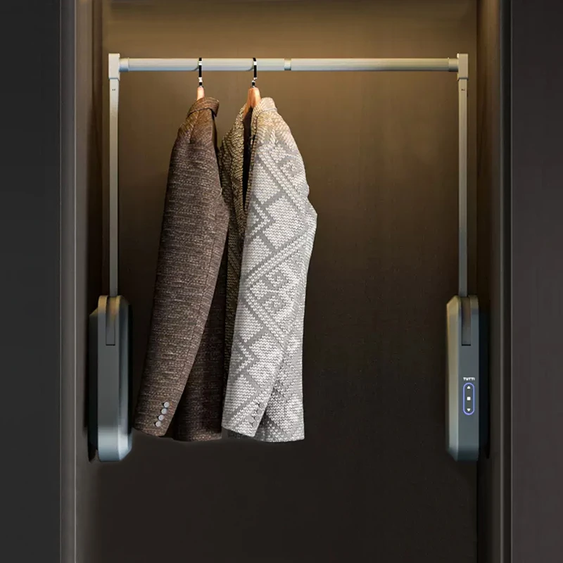

Wardrobe lift hanging clothes rod pull-down wardrobe electric lift cabinet telescopic clothes rod aluminum alloy