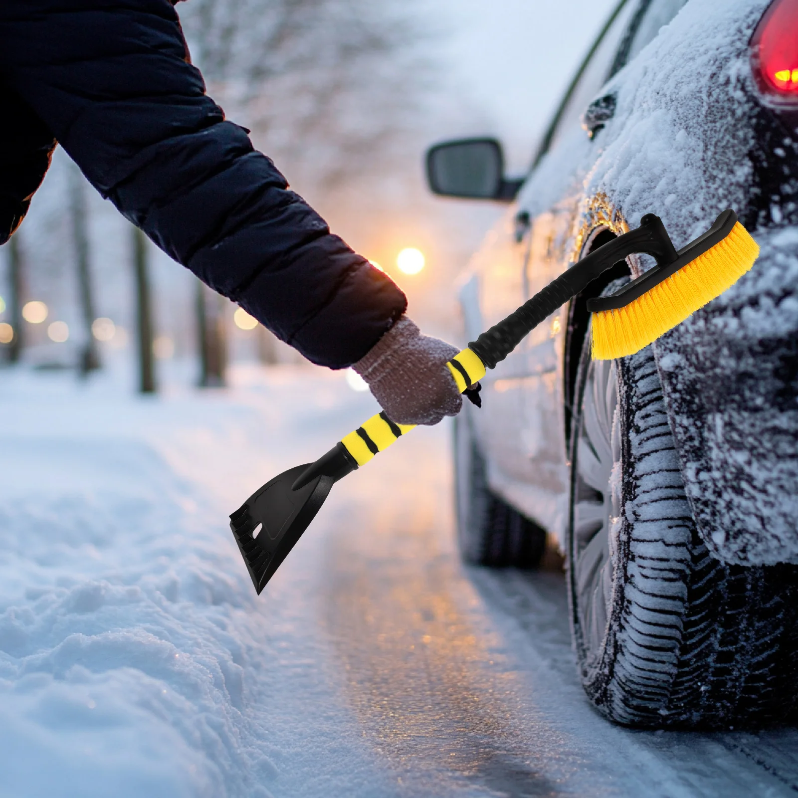 

Car Snow Brush Detachable Design For Efficient Snow Removal Multifunctional Ice Scraper Windshield Suv Truck Accessories Winter