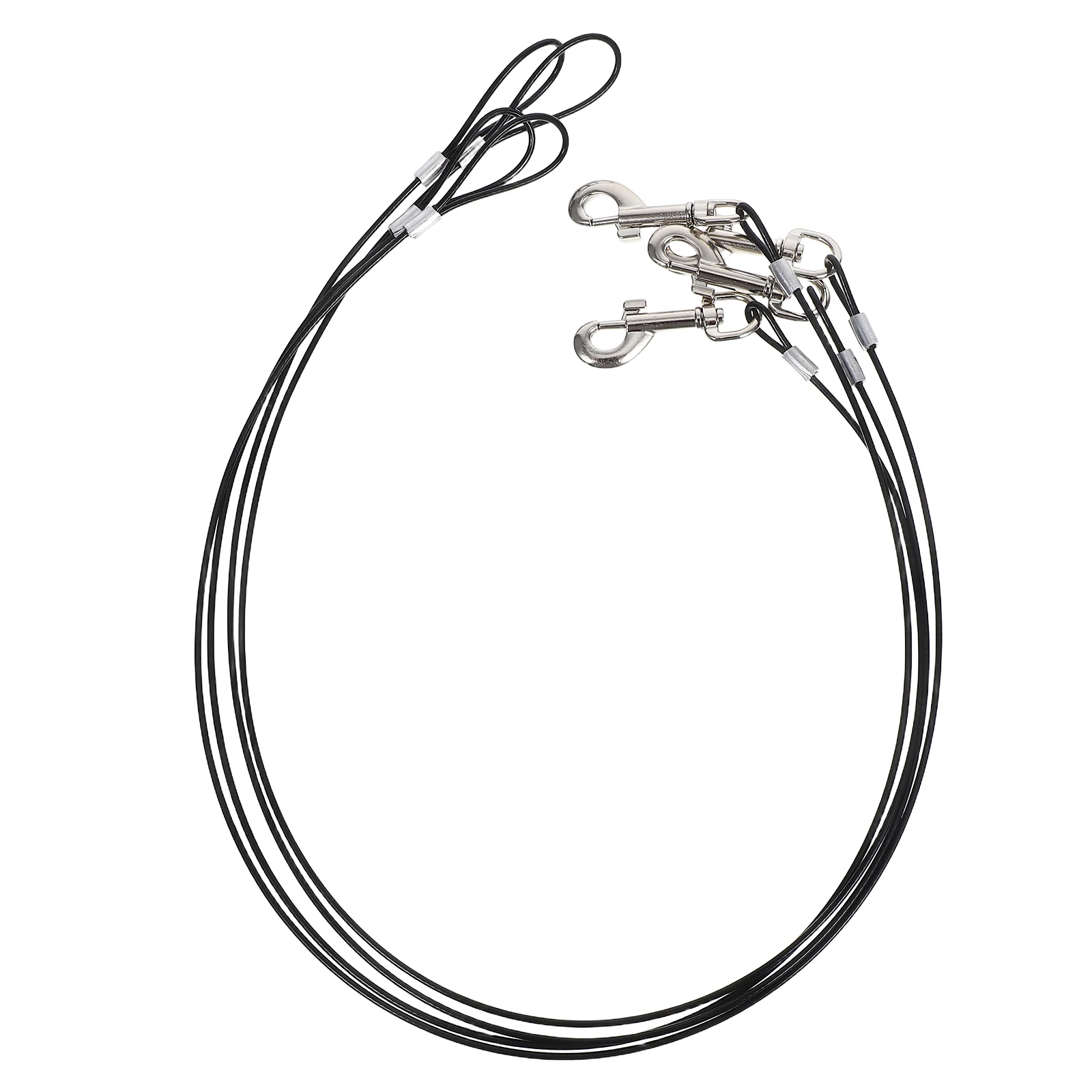 

4 Pcs Dog Leash Metal Chew Resistant for Dogs Plastic Chain Leashes Large Wire