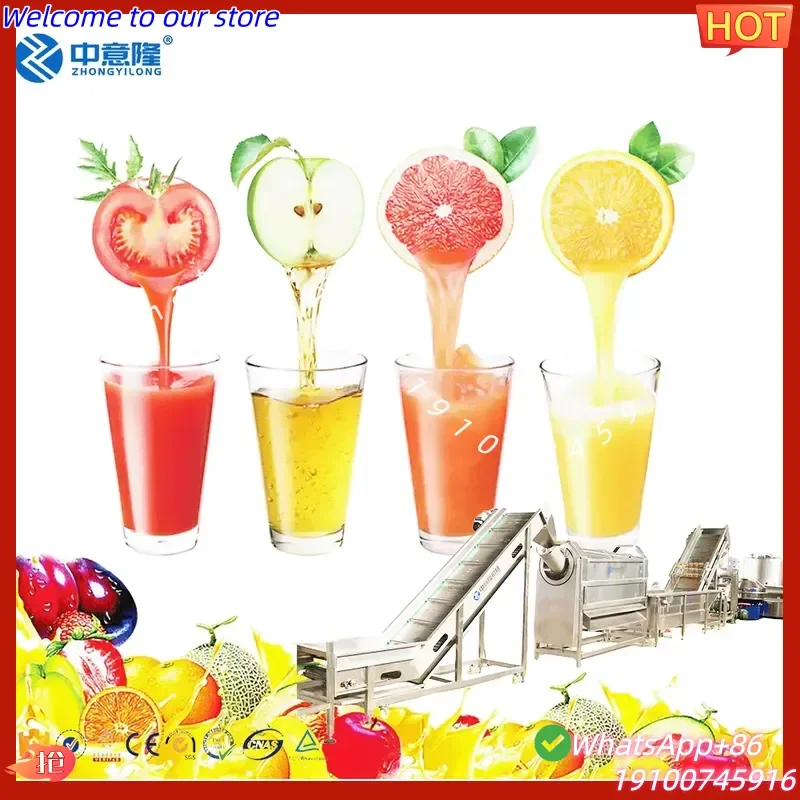 CE Certificate High Quality Commercial Fruit Orange Juicer Ginger Mango Lemon Pineapple Cashew Juice Extractor Filling