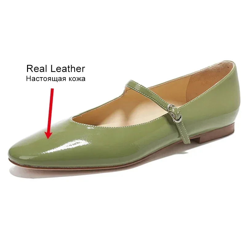 JOZHAMTA Size 34-43 Women Ballets Flats Shoes Genuine Leather Soft Comfort Straps Low Heels Spring Shoes 2025 Casual Ballerinas