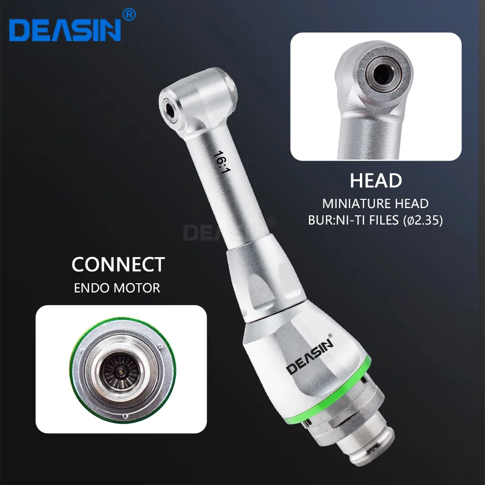 16:1 Dental Reduction Contra Angle Handpiece Head Push Button for Wireless Endo Motor Dentistry Endodontic Treatment Tool