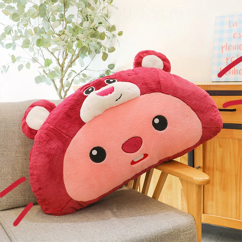 

Cartoon Strawberry Bear Ruby Plush Toy Pillow for Kids Birthday Xmas Gift Beaver Cushion for Girls Bedroom Car Home Decor