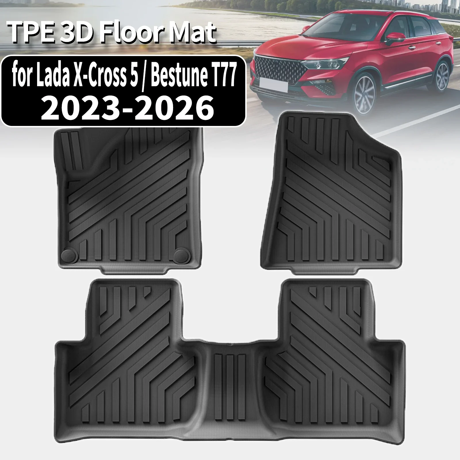 

for Lada X-Cross 5 / Bestune T77 2023 2024 2025 2026 Waterproof Non-Slip TPE Car Mats Accessories
