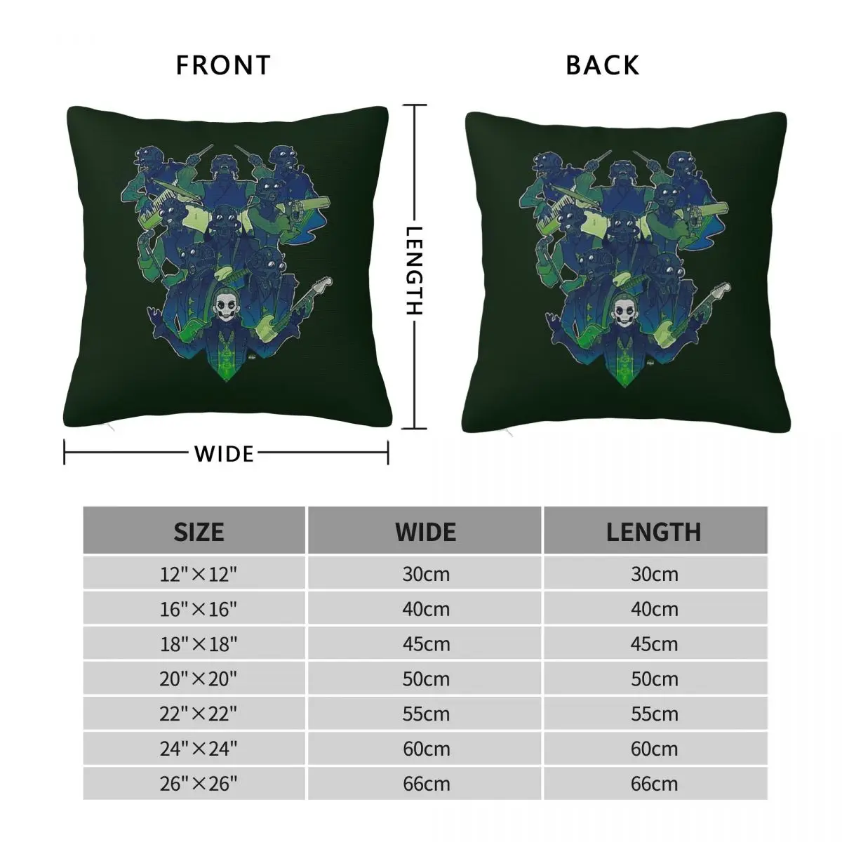 Ghost Papa Emeritus Square Pillowcase Polyester Linen Velvet Creative Zip Decor Bed Cushion Cover