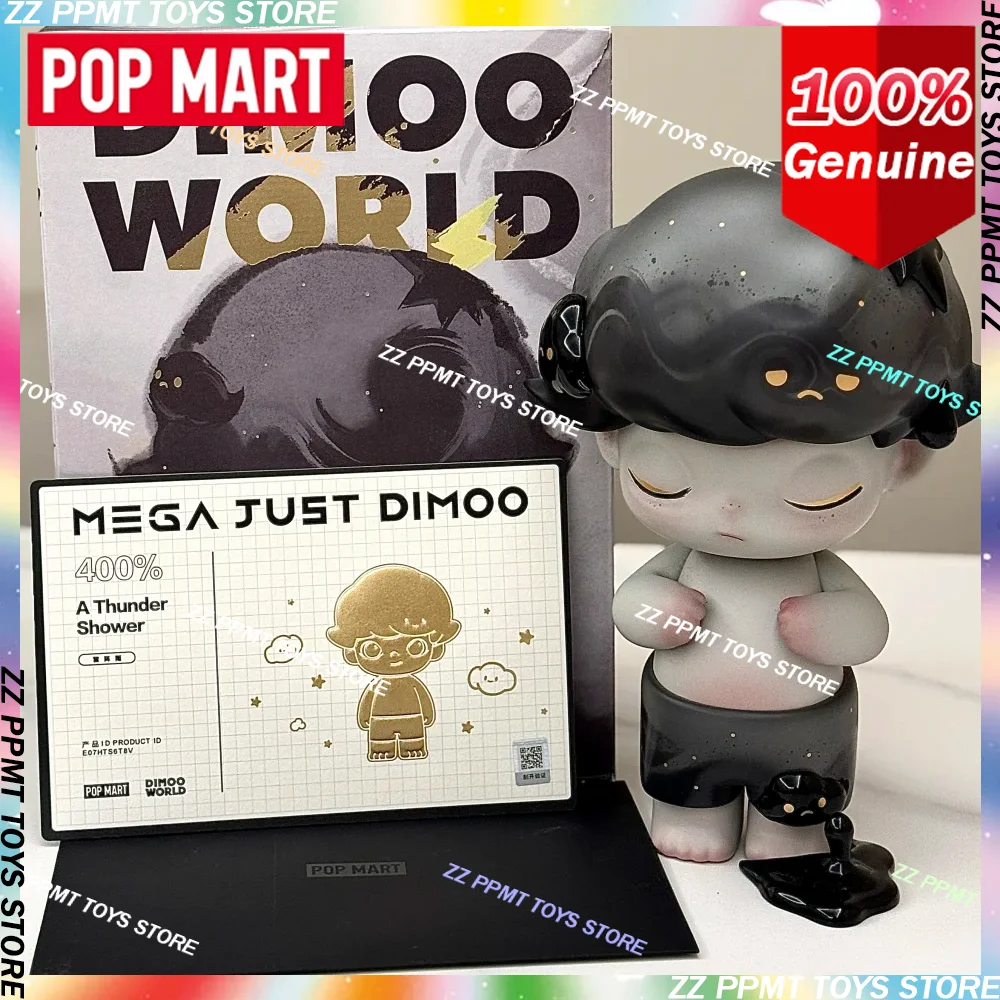

POP MART MEGA JUST DIMOO 400% серия Thunder Shower, оригинальная глухая коробка, орнамент, фигурки, модель, домашний декор, коллекция, подарки, игрушки