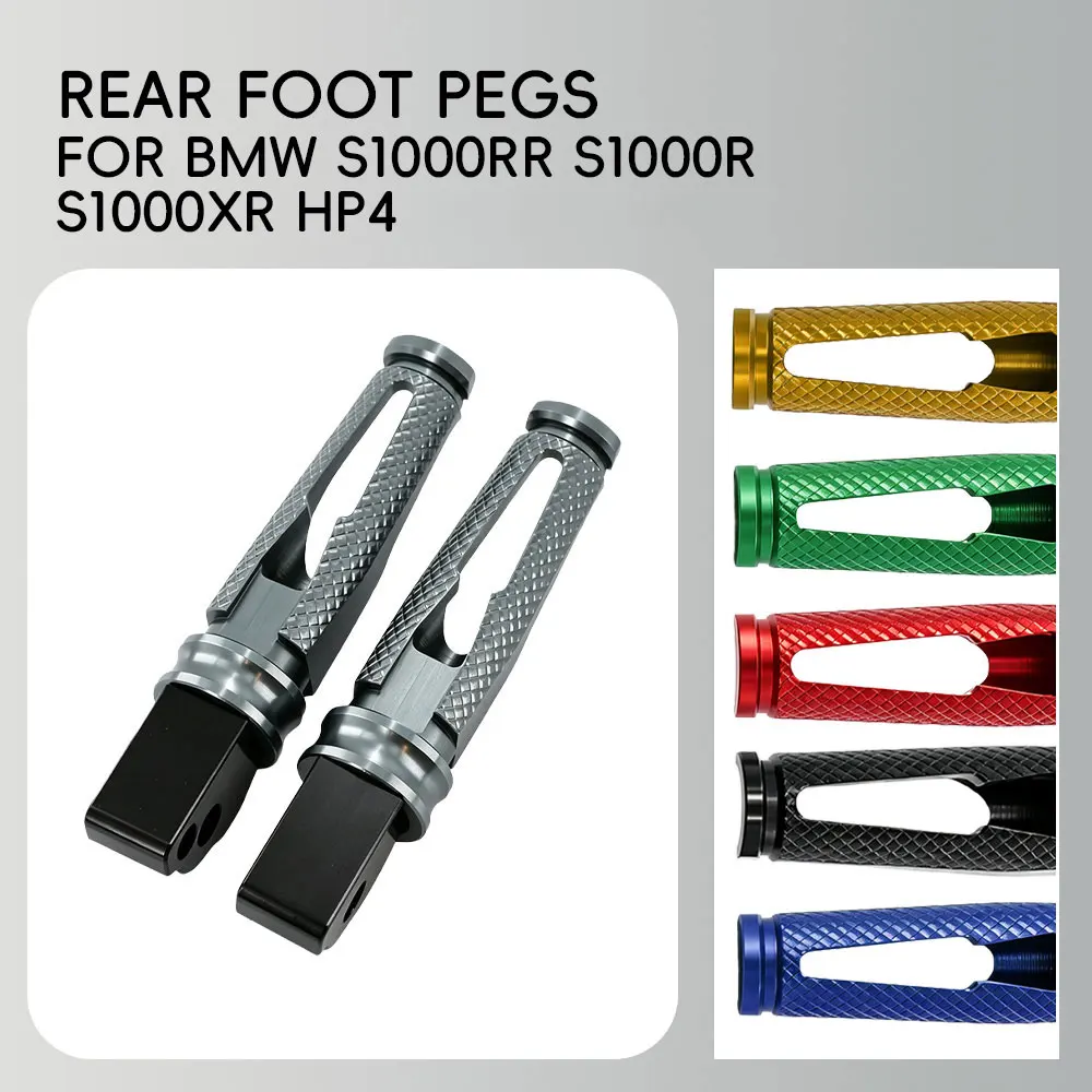Rear Footrest Footpeg Motorcycle Behind Passenger Foot Rest Pedal CNC Aluminum For BMW S1000RR S1000R S1000XR S 1000 RR R XR HP4