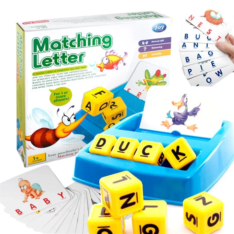 

Children Matching Letter Games Alphabet Spelling Words English Language Interactive Toys Learning Montessori Puzzles Kids Toy