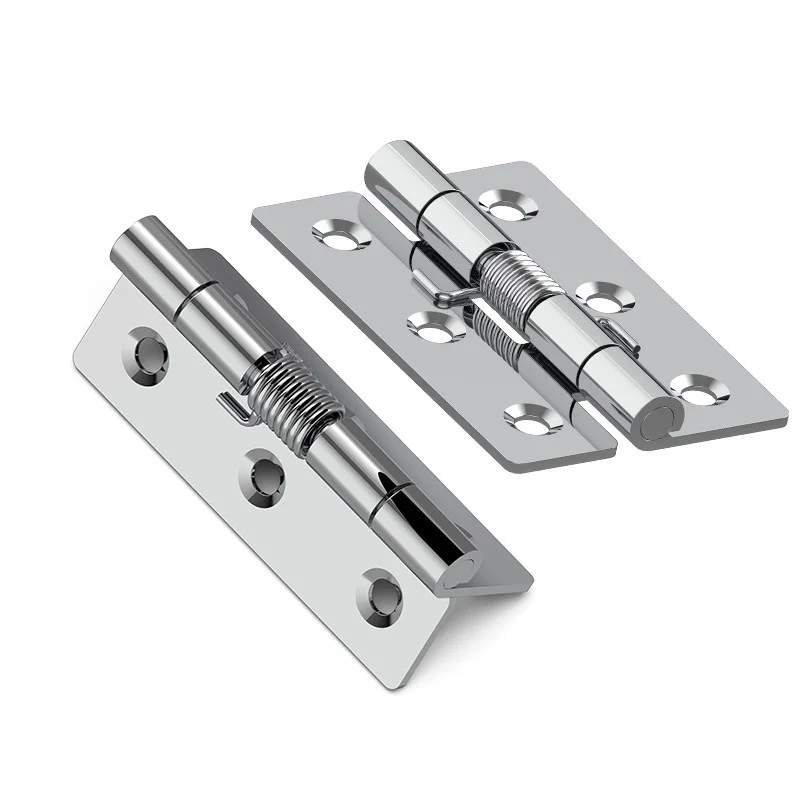 3PCS Stainless Steel Spring Hinges Complete Set Of Automatic Door Closers With Torsion Springs Small Mini Hardware Folding Hinge