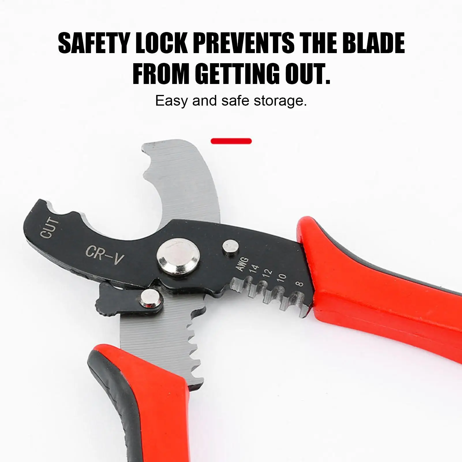Wire Stripper Pliers 8 Inch Multi Function Cable Cutter Crimping Tool Heavy Duty 65Mn Steel for Electrical Wiring Auto Repair