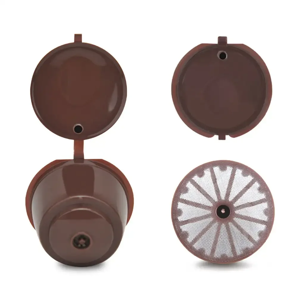 مجموعات كبسولات القهوة القابلة لإعادة الاستخدام لآلة نسكافيه دولتشي غوستو كبسولات قابلة لإعادة الملء جراب متوافق مع أكواب المرشح لوازم الموزع