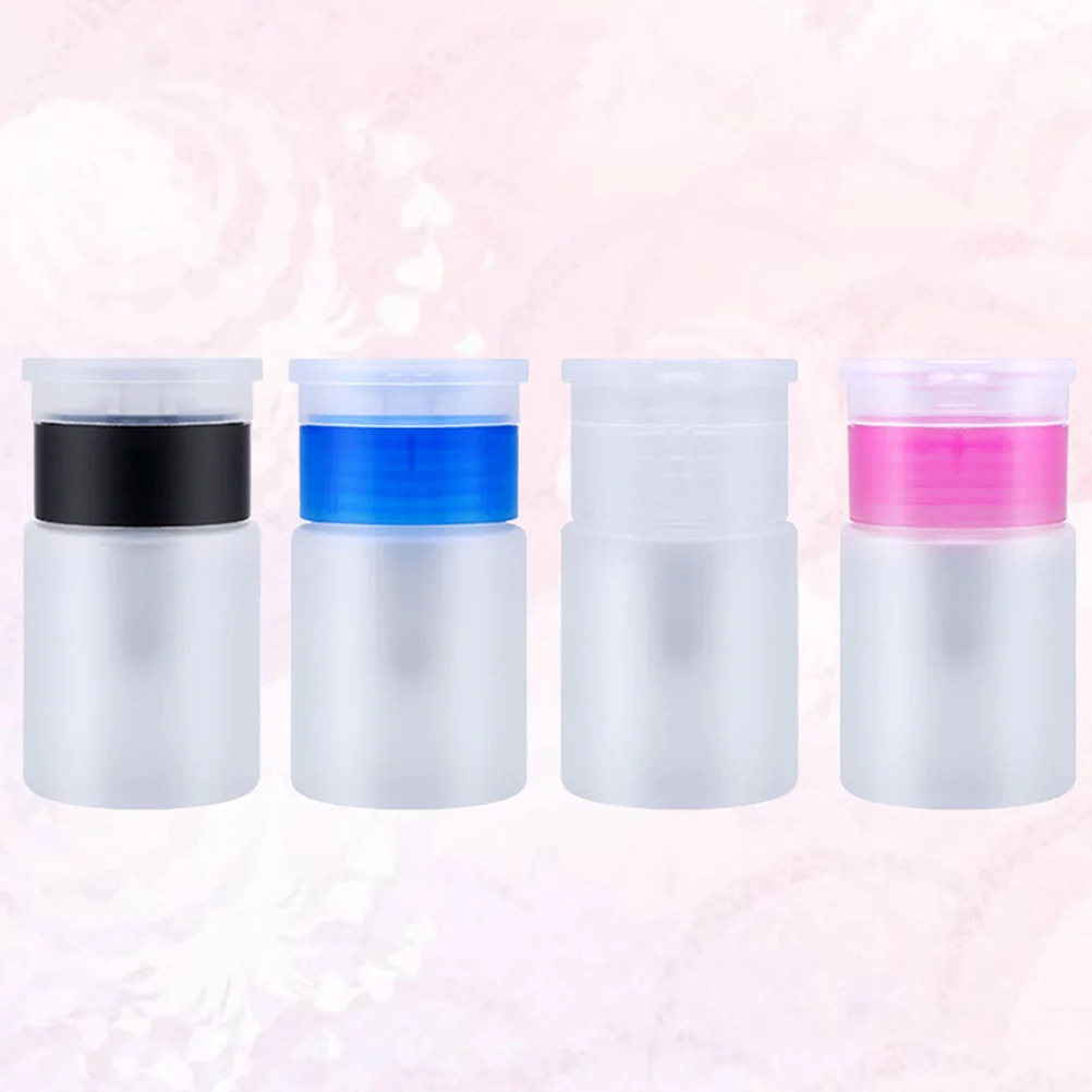 

4 Pcs Liquid Laundry Dispenser Clear Nail Polish Refillable Bottle Travel Makeup Empty