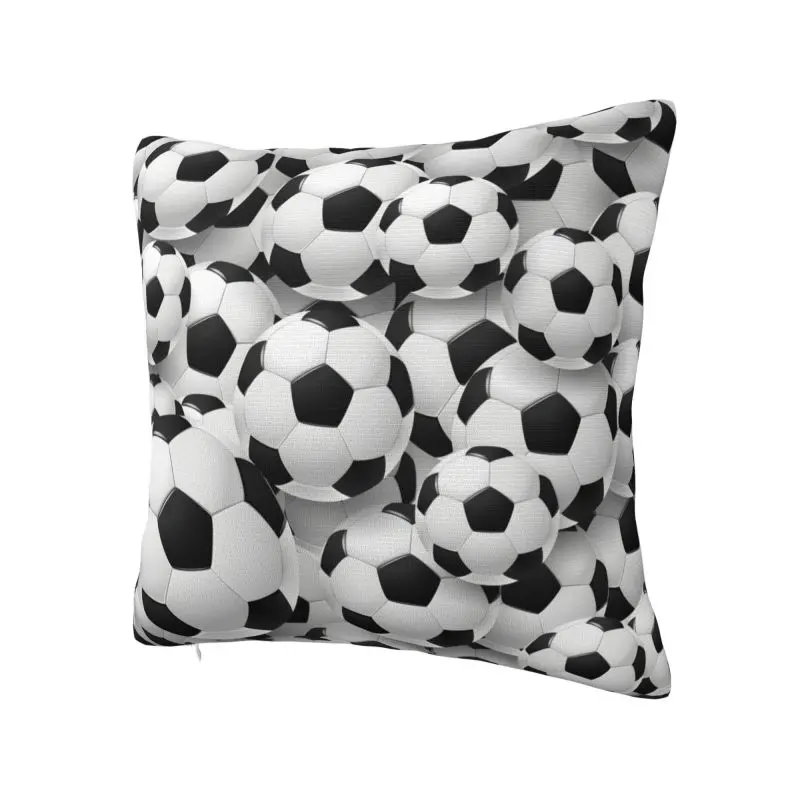 Custom Cool Soccerly Footbally Print Pillow Decor Home Luxury Cushions for Sofa Square Pillowcase