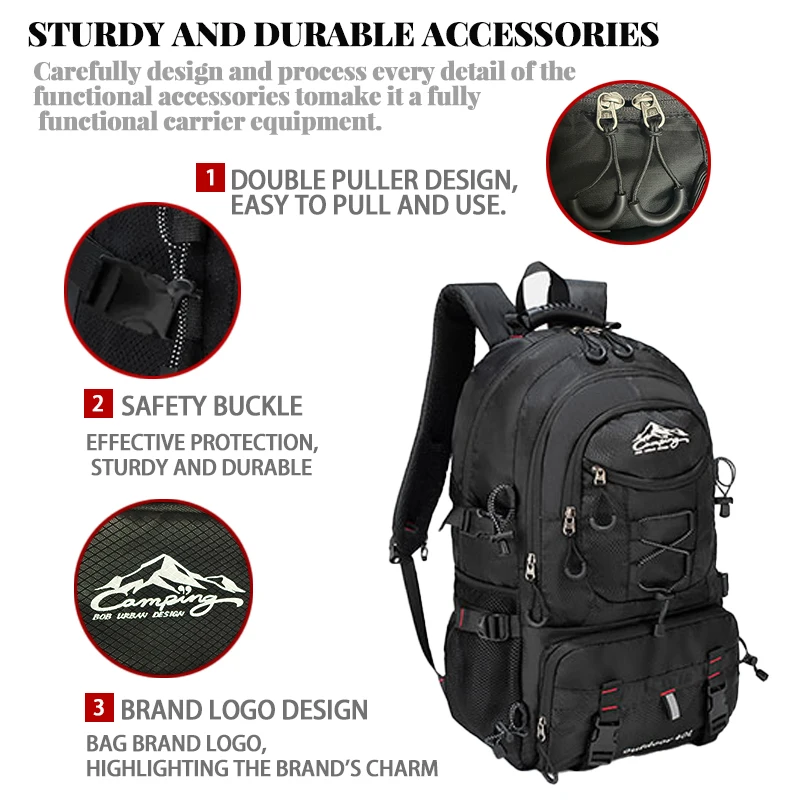 

Cross border bag, men's backpack, outdoor travel backpack, large capacity luggage, hiking bag, waterproof travel bag