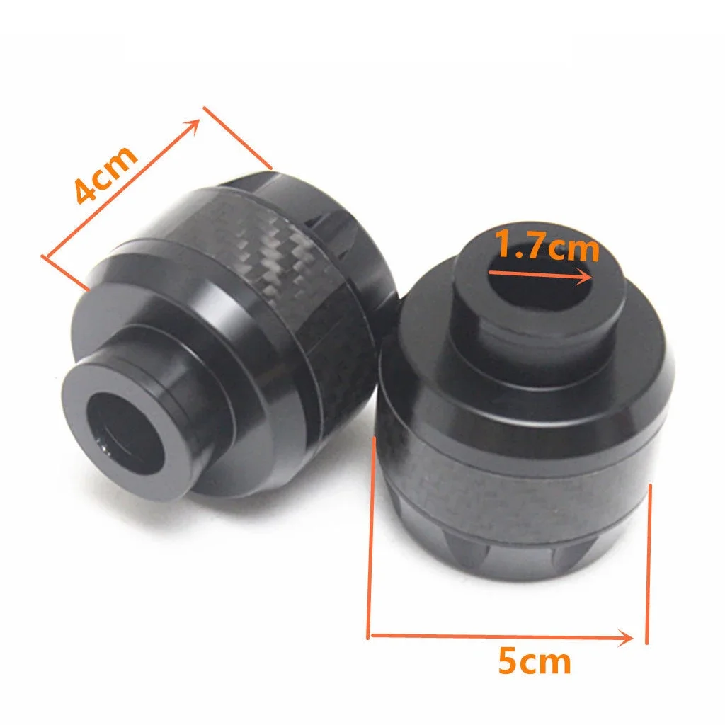 2PCs Universal Motorcycle Falling Protectors Carbon Fiber Motorbike Wheel Tire Crash Safety Falling Protection Wheel Tyre Slider