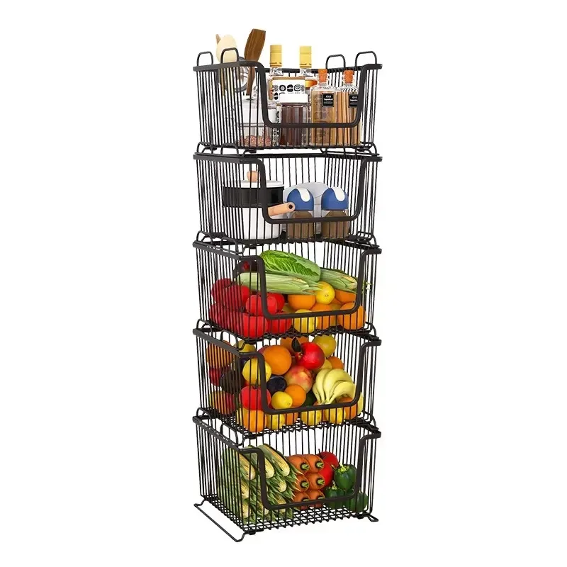 Single Layer Floor to Ceiling Narrow Gap Wire Rack with Wheels Modern Simple Mobile Storage Shelf Multi Function Organizer