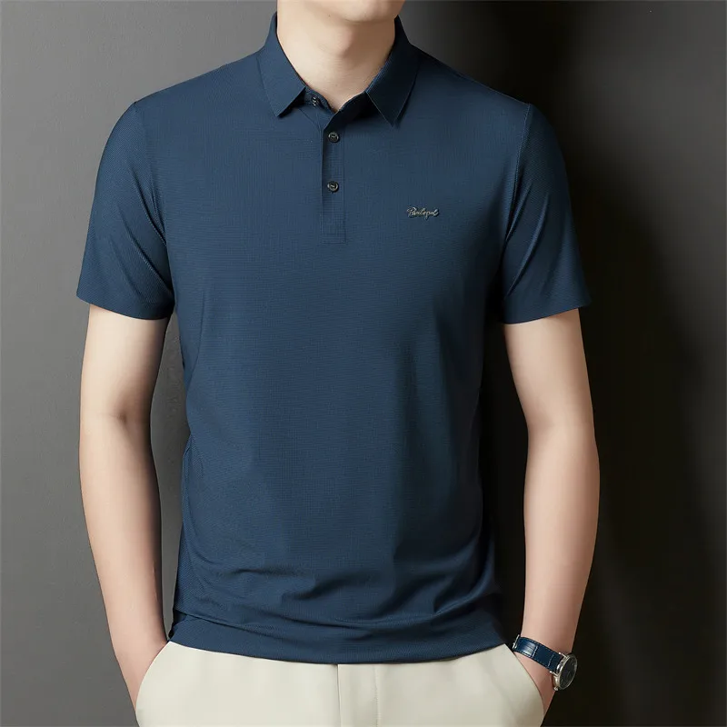 Popular Men's Loose Polo Shirt Summer New Youth Casual Short Sleeve Solid Color Versatile Top Men's T-shirt